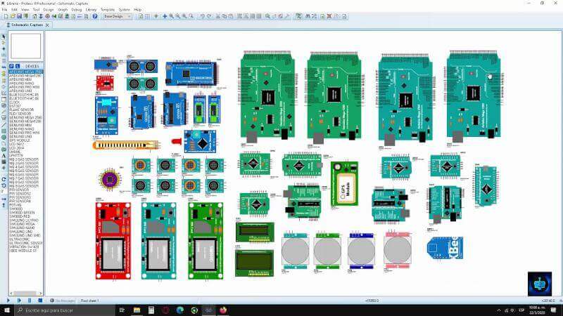 Descargar librerías de Arduino y modulos de sensores proteus