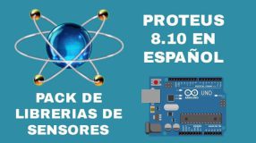Descargar proteus 8.10 en Español con librerias de sensores de Arduino